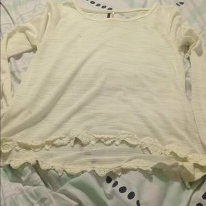 Long sleeve high-rise t-shirt